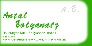 antal bolyanatz business card